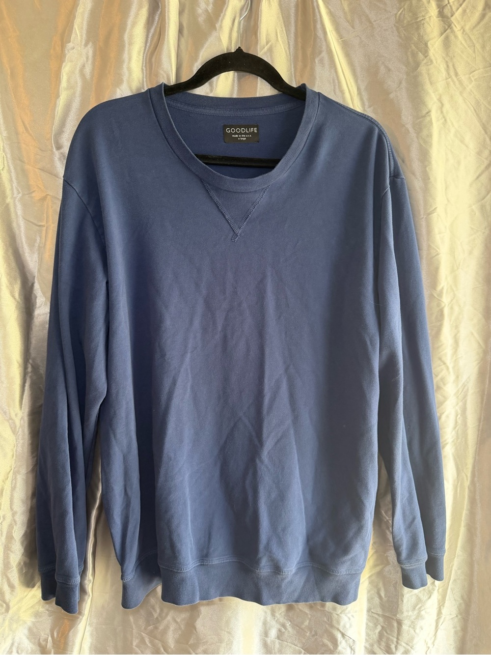 Goodlife Men's Crewneck Sweatshirt in Dusty Blue Size XL